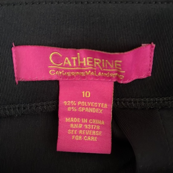 Catherine Malandrino Skirt Womens 10 Pencil Knee Length Full Back Zip Black - Picture 7 of 10